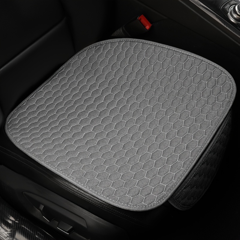 Flax Car Seat Cover Breathable Comfortable Summer Linen Seat Cushion  Protector With Storage Bag Auto Interior Mat Universal Size - Tire Stickers