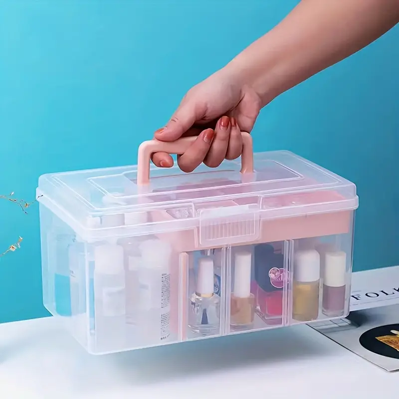 Nail Polish Storage Box Double layer Design Can Be Stored - Temu Italy