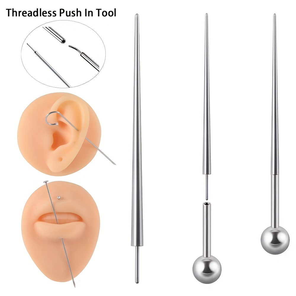 Push in Metal Bead Grabber Piercing Jewelry Tool Screw Holder Pick up Tool  Jewelry Tool Body Piercings Piercing Ball Holder Tweezer 