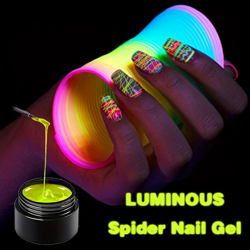 Luminous Spider Gel Extension Nail Art Decoration
