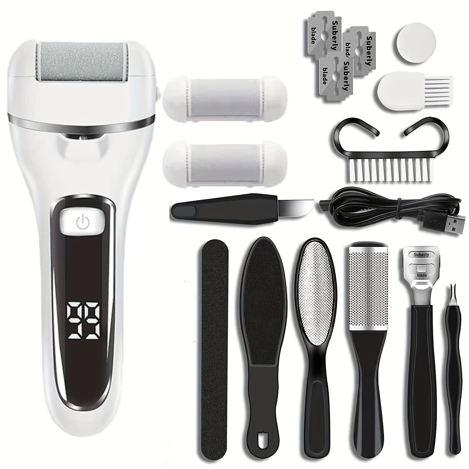 Electric Callus Remover for Feet, Professional Pedicure Kit Foot