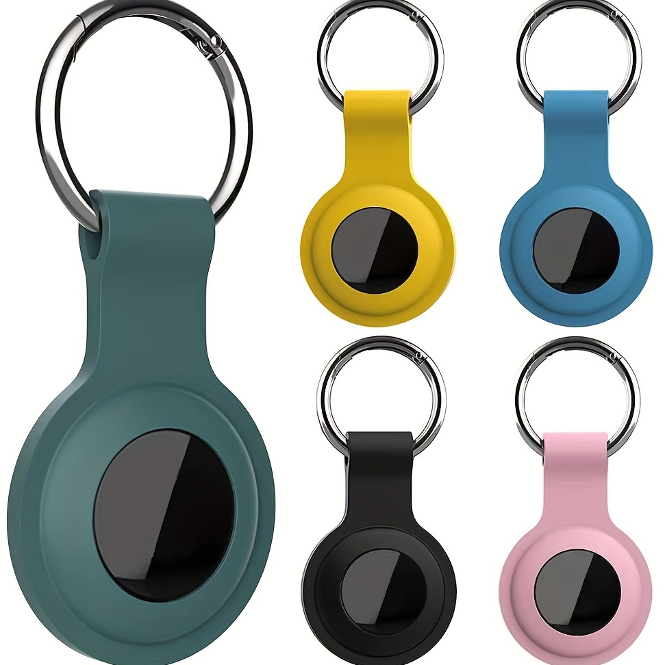 For Apple AirTag Silicone Loop Holder Keyring Carry Case Keychain