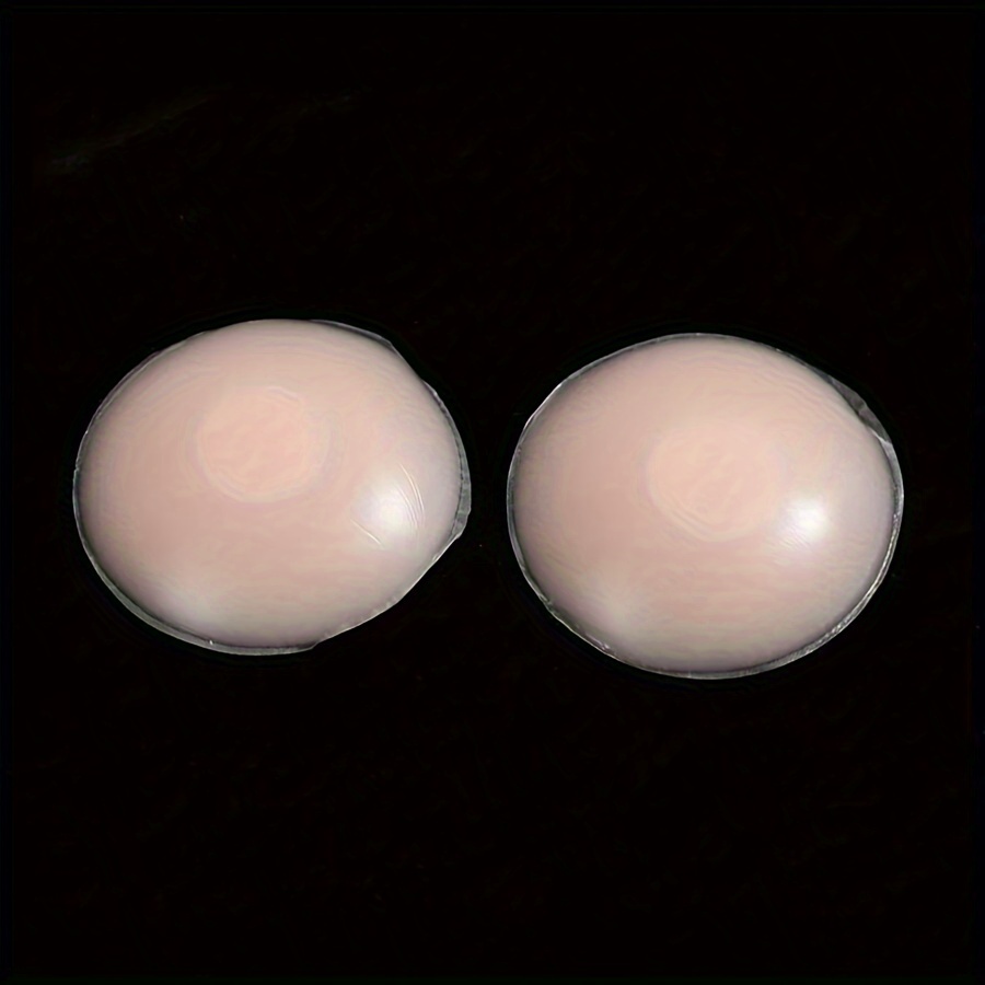 10pcs Reusable Silicone Breast Lift Nipple Covers - Invisible Adhesive Strapless Backless Stick-On Bras with Iron Box Storage, Soft Pink, Hand/Dry Clean Only