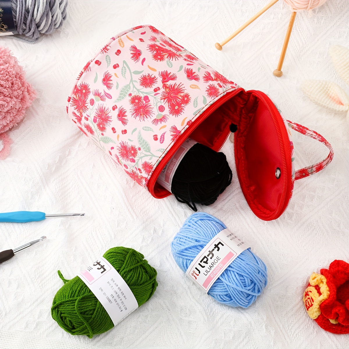 Knitting Bag for Traveling Yarn Holder Yarn Storage Bag for
