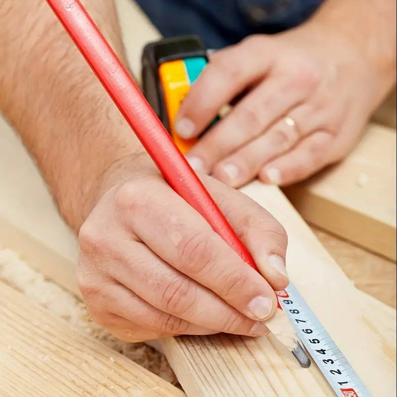 6pcs Carpenter Pencil, Construction Pencils, Red Carpenter Pencil For  Construction Worker Woodworking Project Kits