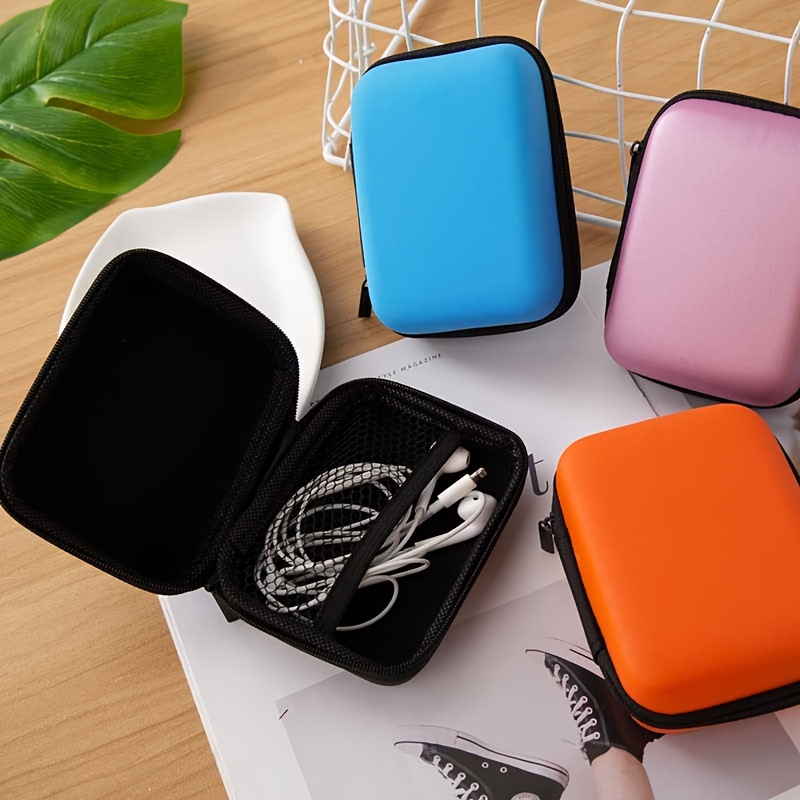 Portable Data Cable & Earphone Storage Bag - Drop-proof & Zipper Secured!