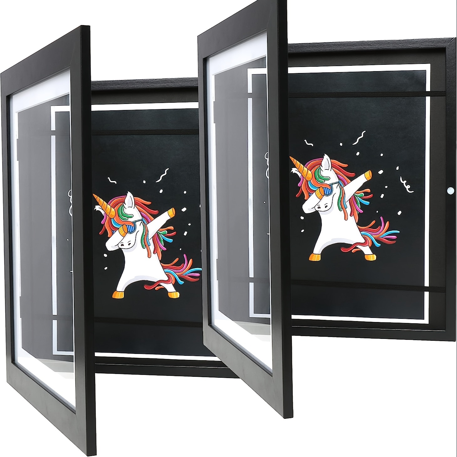 Cadre magnétique avec ouverture frontale, en verre trempé pour projets  artistiques pour enfants, pour dessin, peinture, image sur papier A4 -  AliExpress