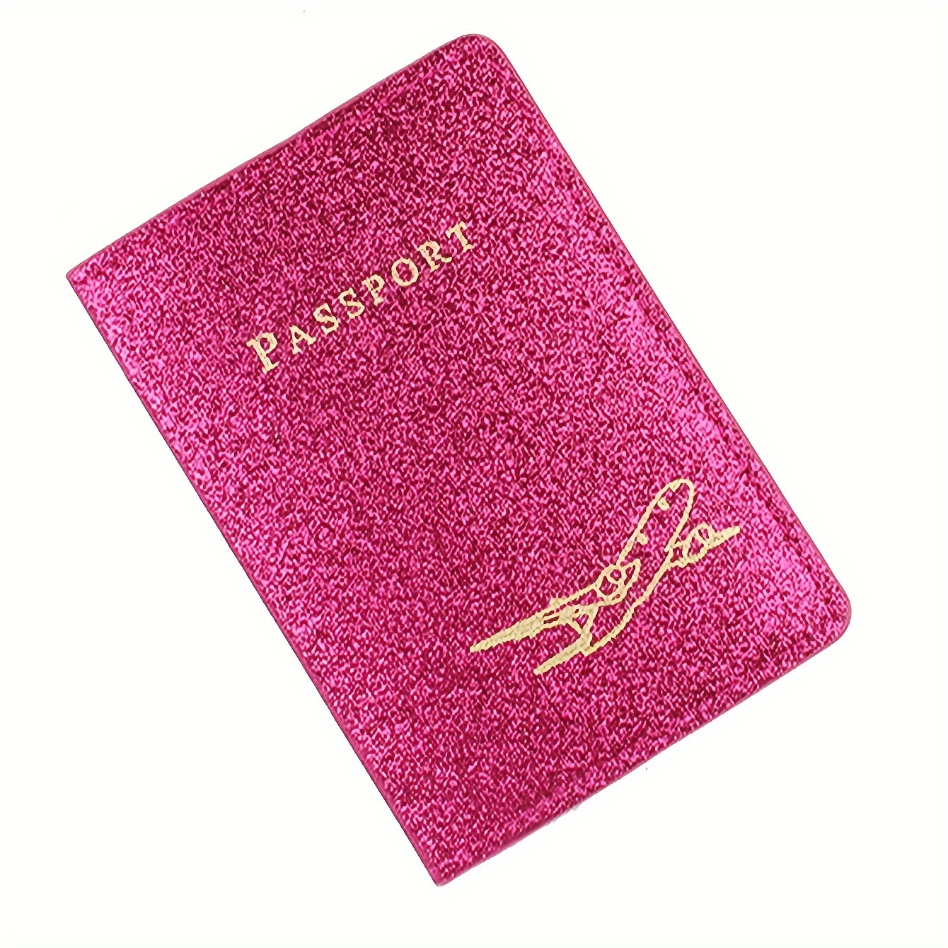 

Stylish Glittery Pink Leather Passport Holder With - Lightweight, Anti-theft & Stain-resistant For Travel & School - Ideal For , Passport Case| Accessory|synthetic Leather, Passport