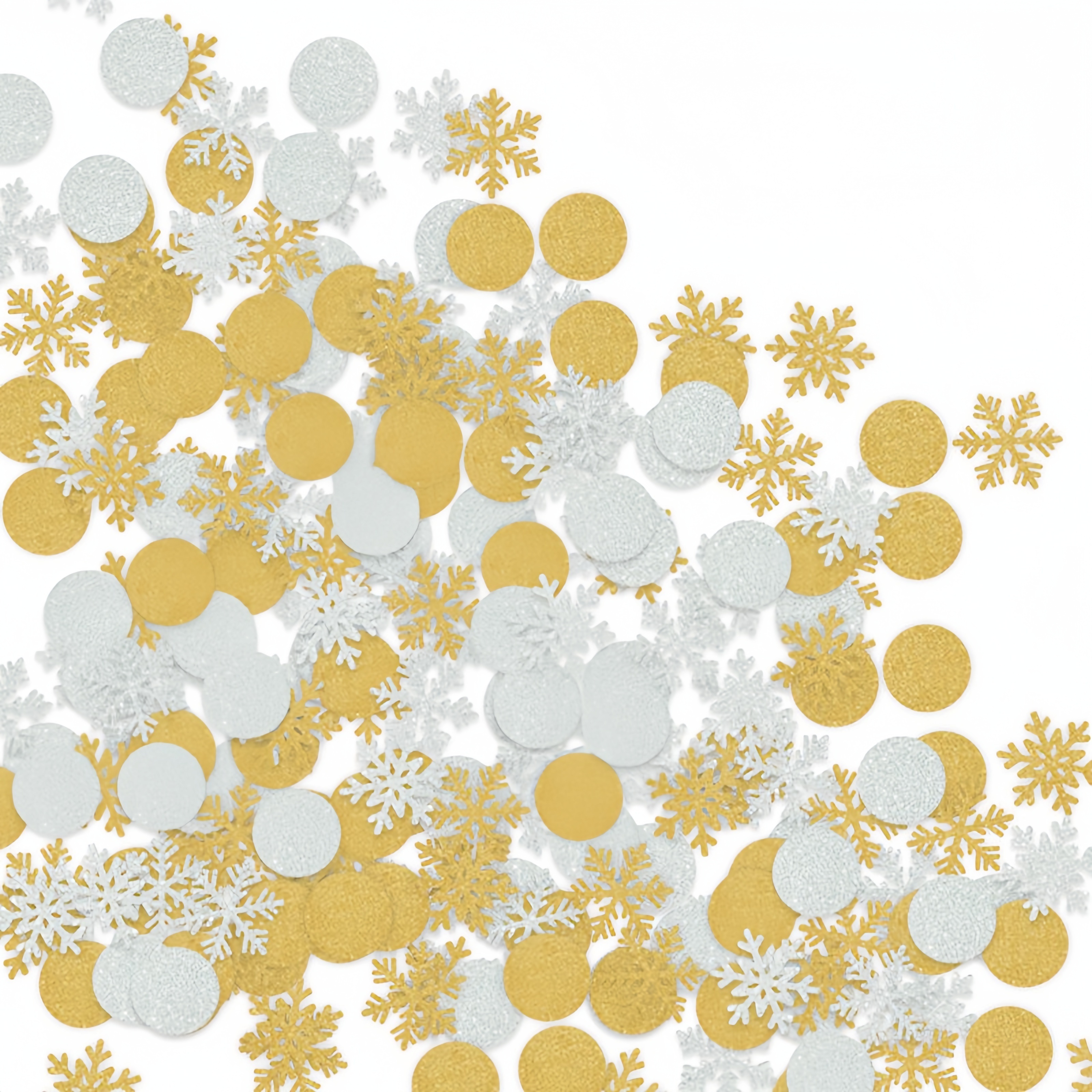 Gold Snowflake Party-Decorations Christmas Paper-Confetti - 100pcs Glitter  Table Confetti,Winter Wonderland Birthday Party Supplies New Year Decor