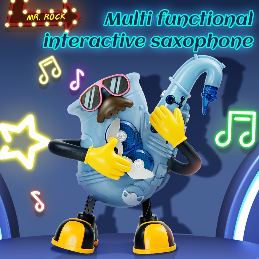 Juguete educativo de saxofón, juguete de saxofón controlado por voz,  perfecto para fiestas de Navidad para niños y niñas (rojo)