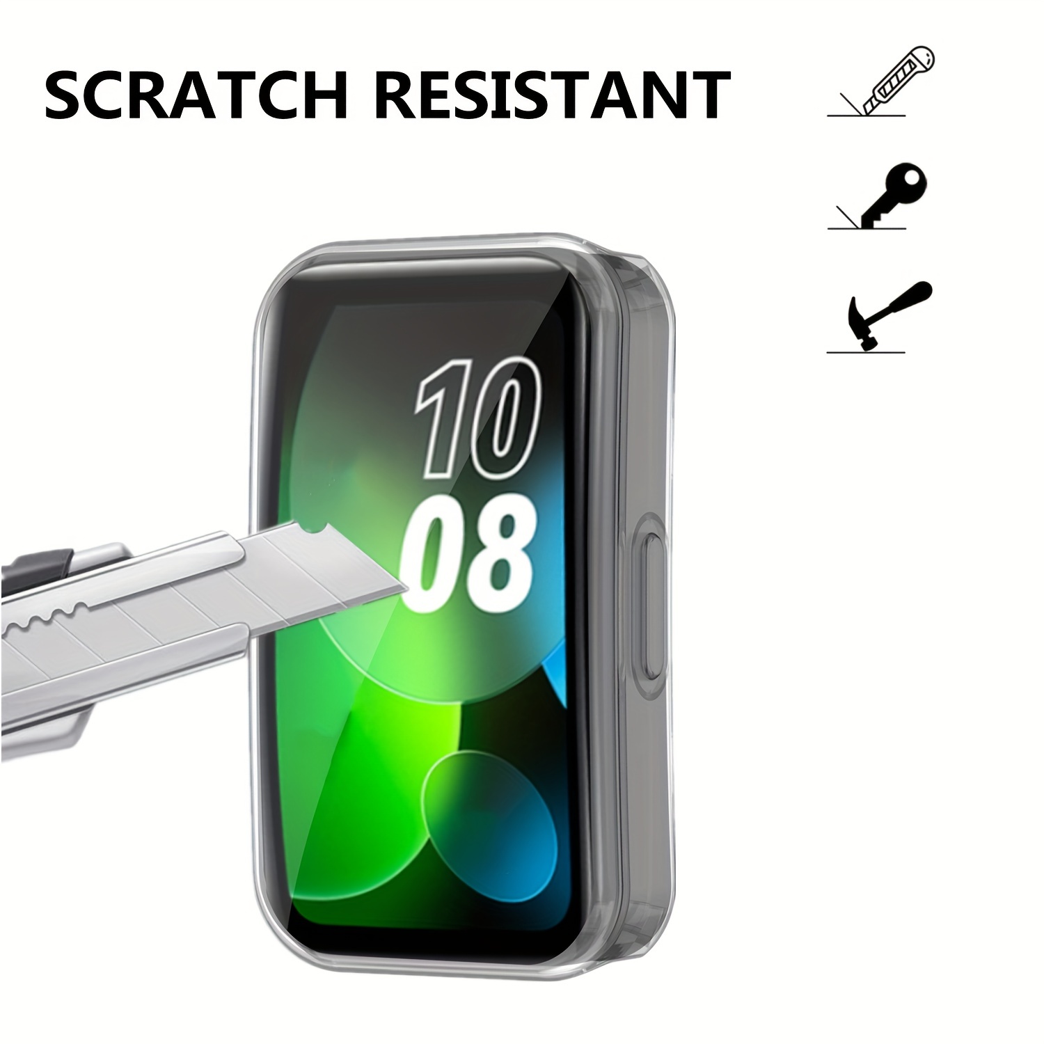 Cases Compatible with Huawei Honor Band 6/Band 7 Smartwatch Men Women Watch  Case Soft TPU Shockproof Bumper Cover Screen Protector Case for Honor Band