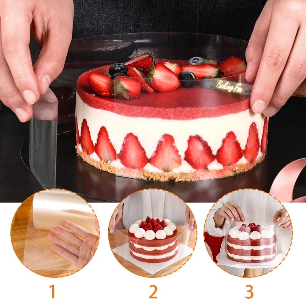 Transparent Cake Strip Roll For Cake Decoration And - Temu