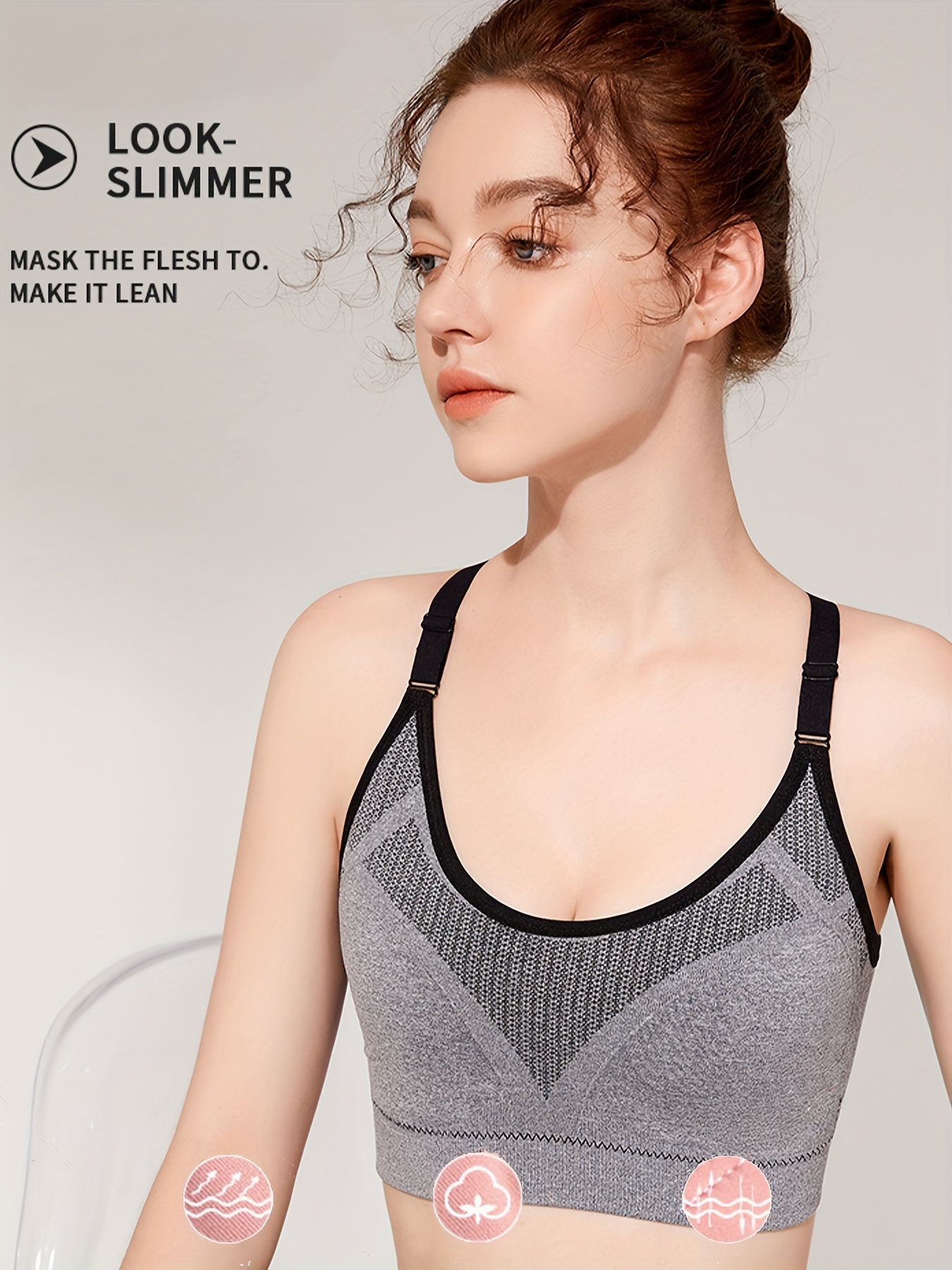 Wireless Sports Bras Comfy Breathable Cut Running Workout - Temu