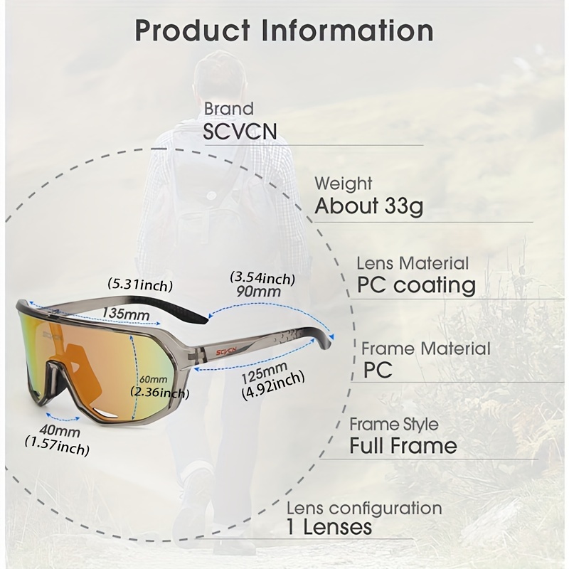 Comprar Gafas de ciclismo al aire libre, gafas para bicicleta de montaña,  gafas de sol para bicicleta, gafas de ciclismo para hombre, gafas de sol  deportivas para Mtb