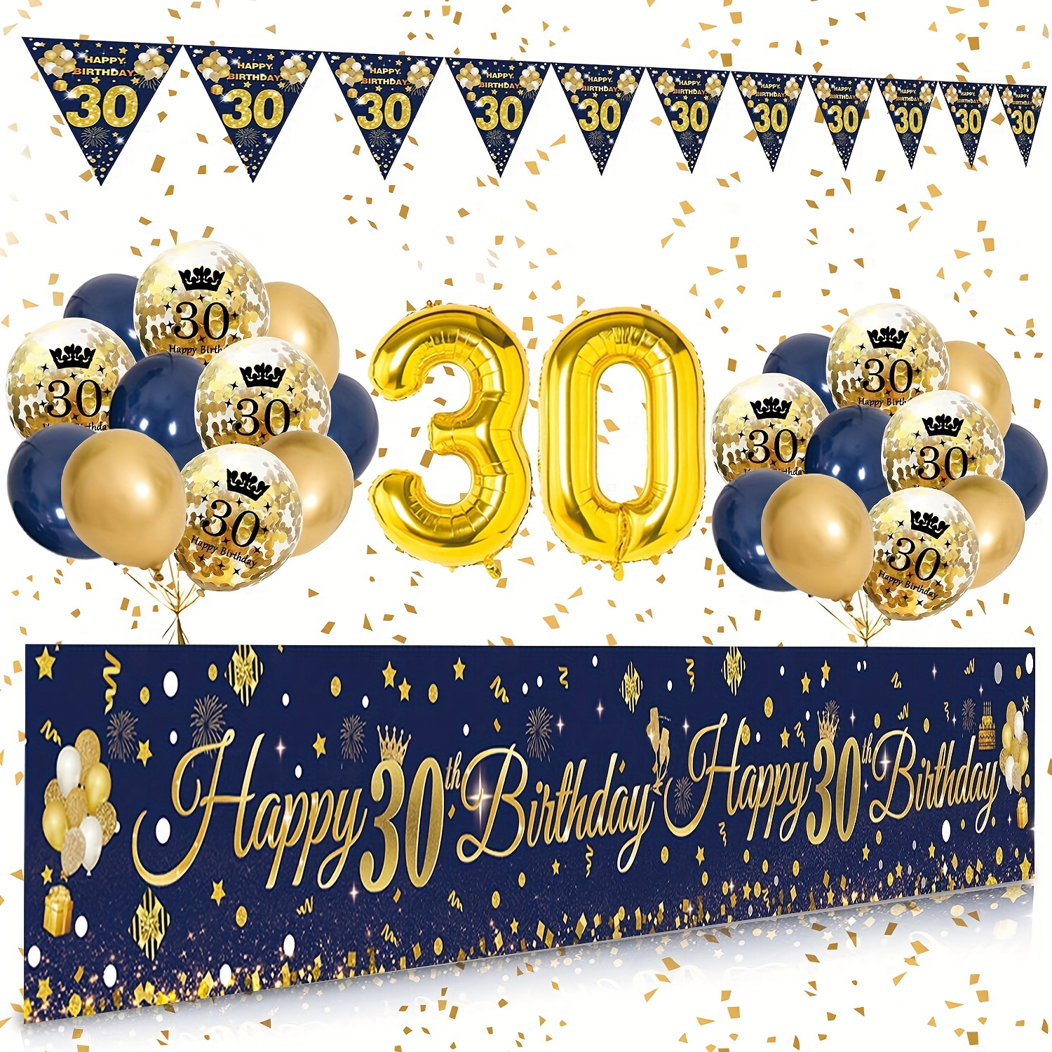 1pc Confettis D'anniversaire 30 40 50 60 Ans Joyeux 30e 40e - Temu