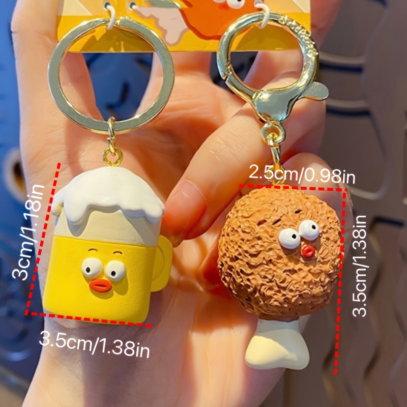 Cute Panda Keychain Cartoon Doll Keyring Bag Pendant