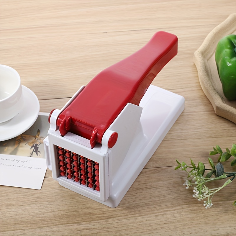 Red Plastic Potato Cutter, Fries Cutter For French Fry, For Home