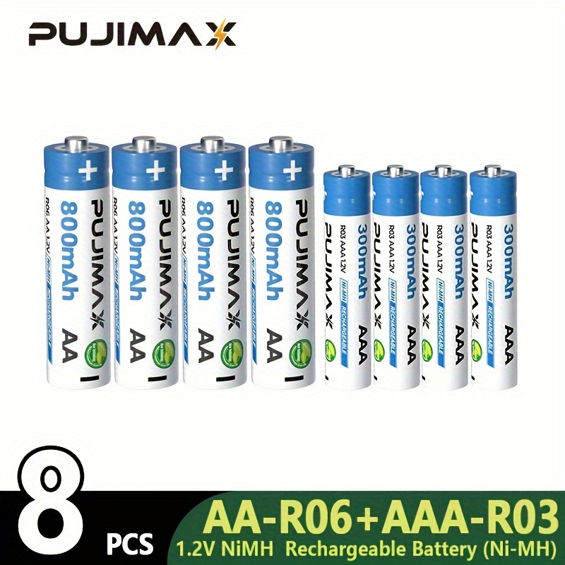 Piles rechargeables 4 pcs AAA 800mAH