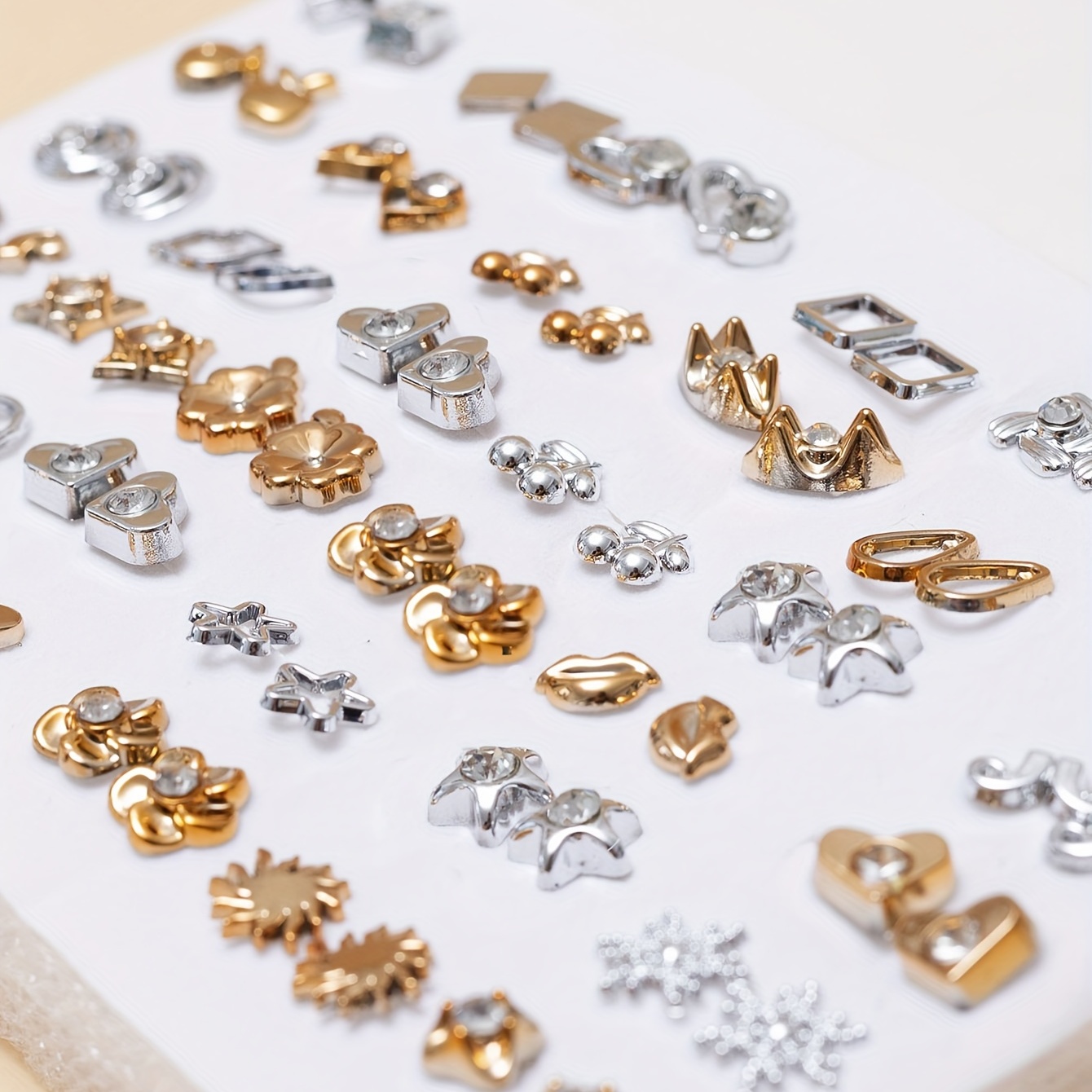 36pairs Men's Random Mixed Silver Colors Stud Earrings Set
