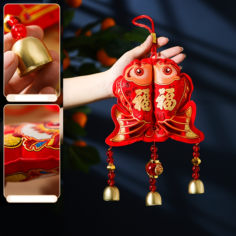 2024 New Year Spring Festival Bell Pendant Chinese New Year - Temu