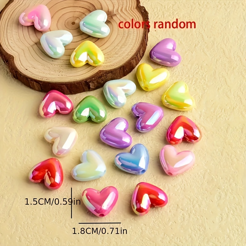 720Pcs Candy Color Acrylic Heart Beads Star Beads Round Beads, Colorful  Assorted Plastic Pastel Beads Heart Star Circle Shape Cute Loose Beads Bulk