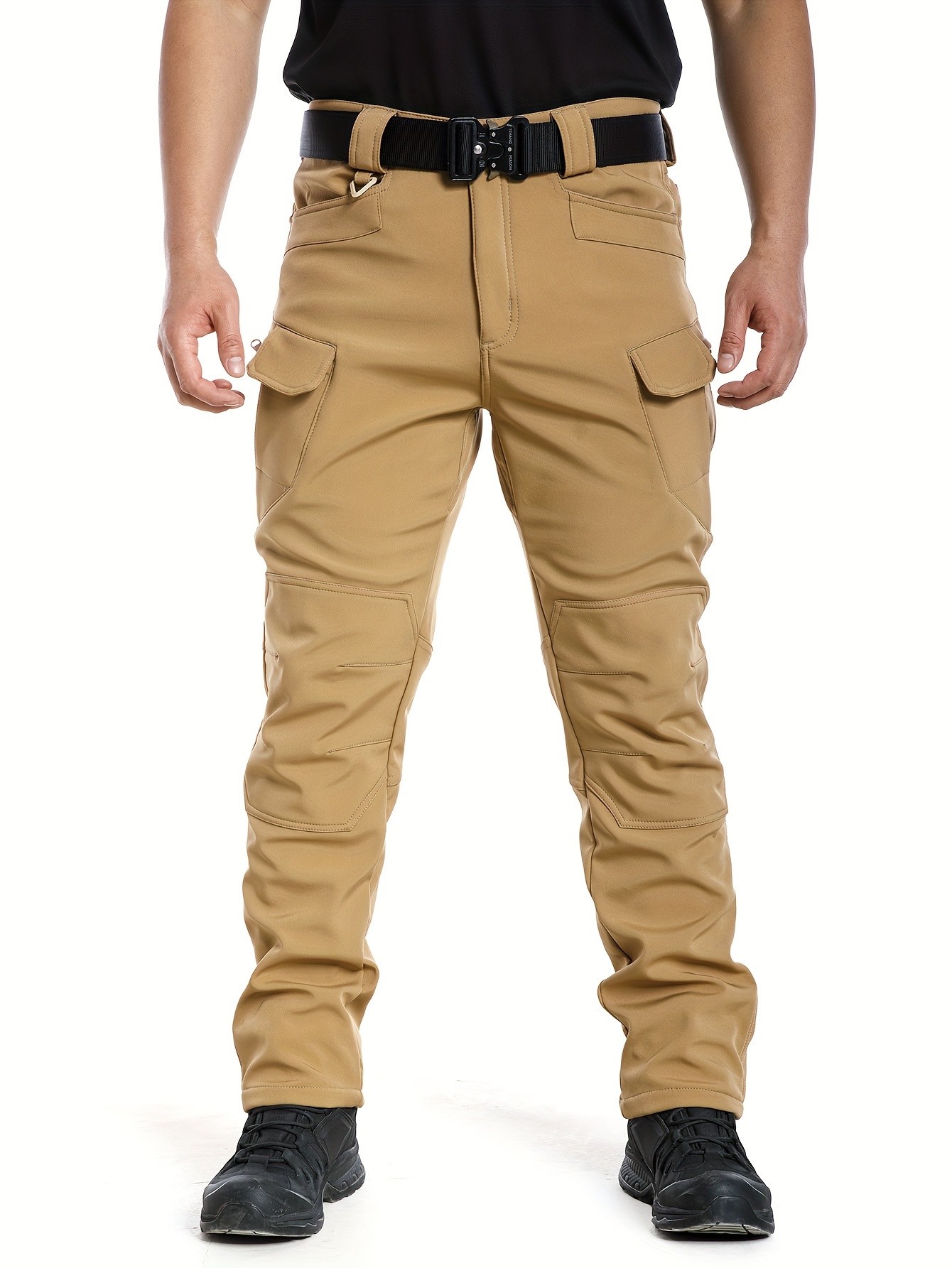 Multi Pocket Men's Tactical Thermal Pants Loose Casual - Temu Canada