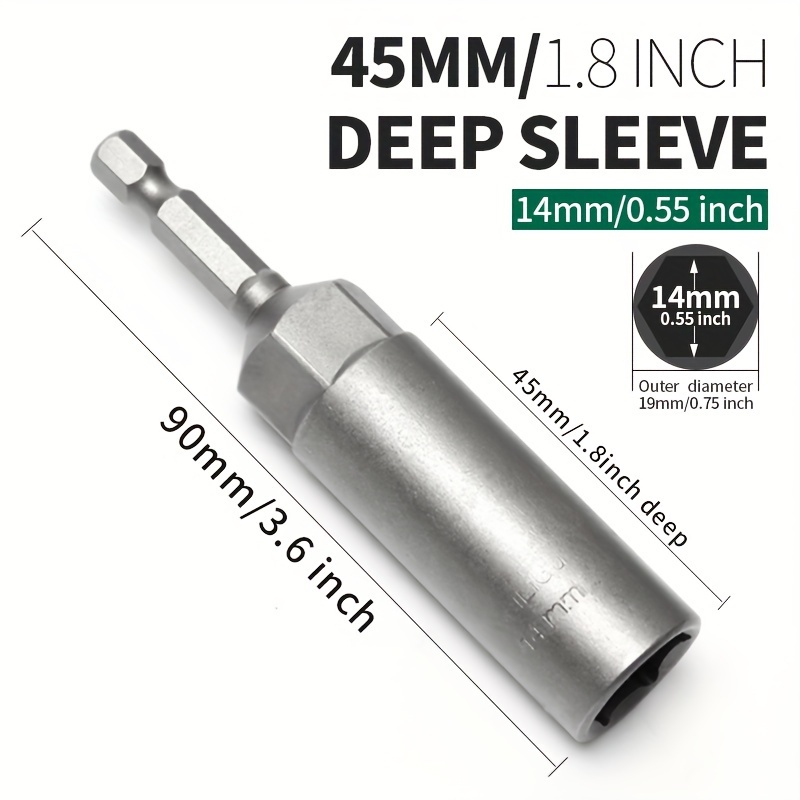 45mm Deep Socket Hexagonal Wind Batch Socket Wrench