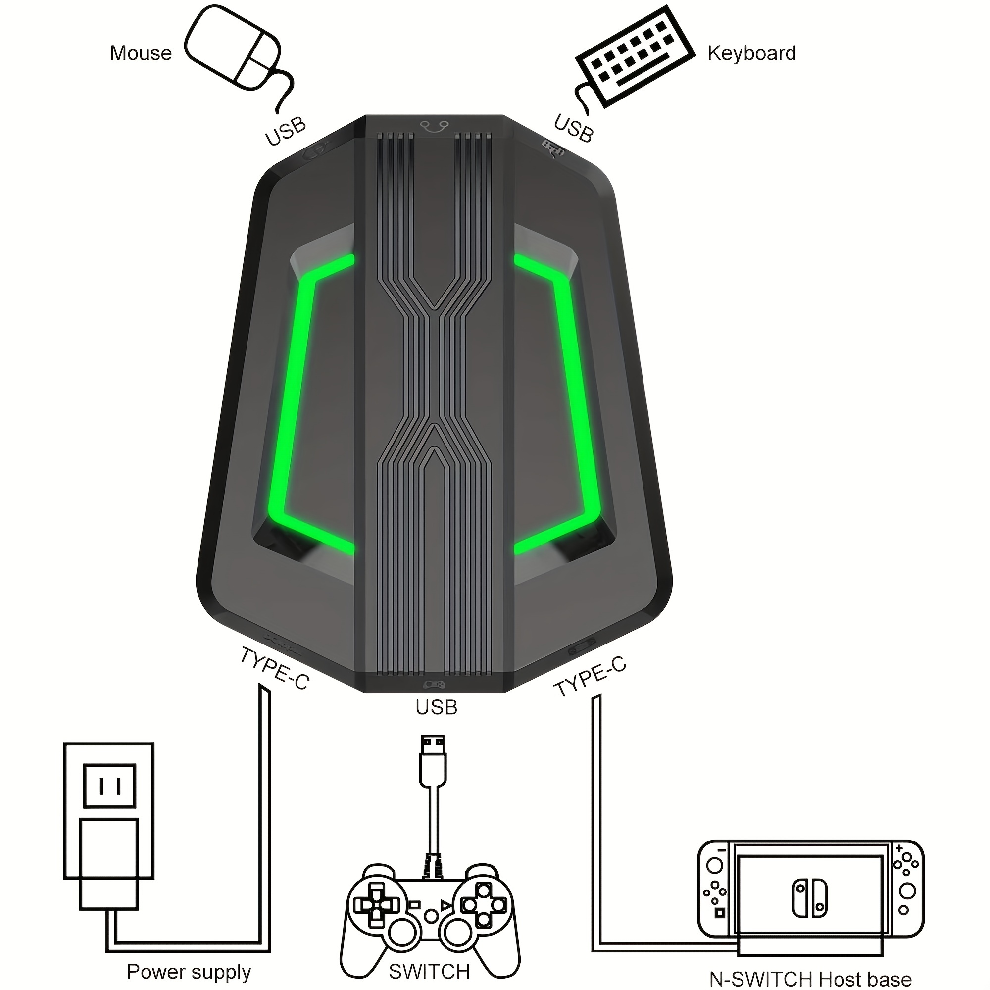 Adaptateur De Conversion Clavier-souris, Compatible Avec PS4 / PS3 / Xbox  One / Xbox 360 / N-Switch - Temu Belgium