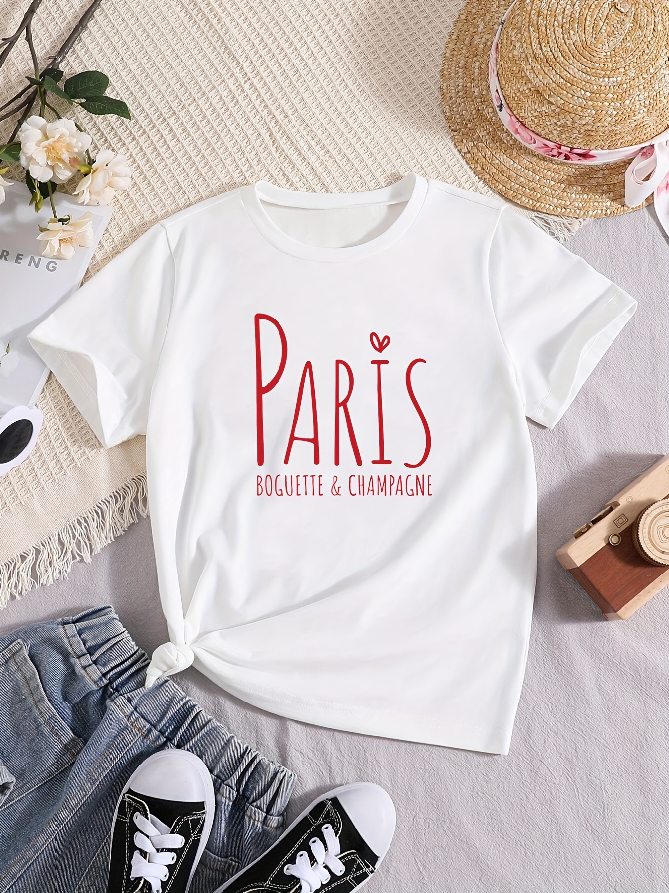 Camiseta Paris niña, Camisetas para niña