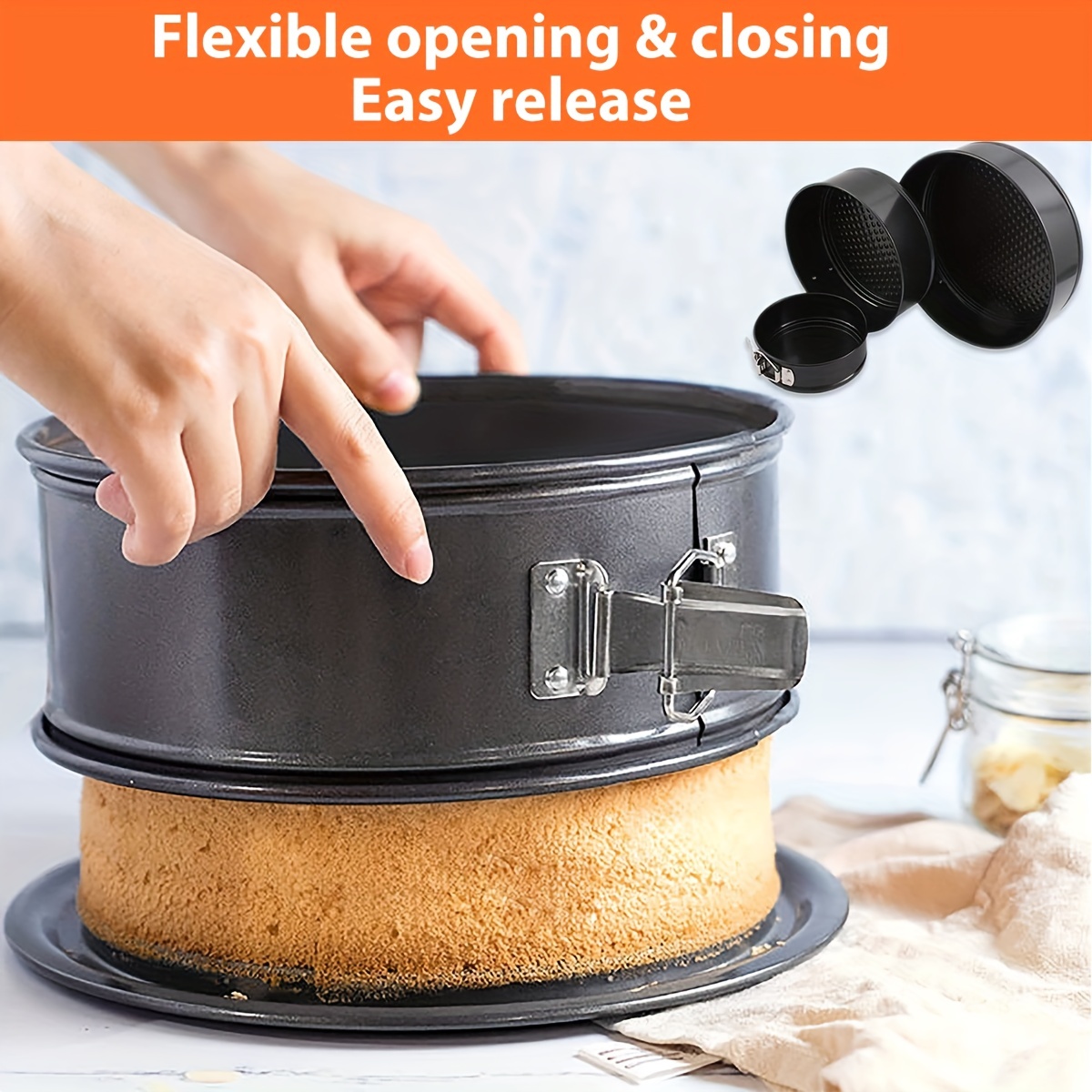 Springform Cake Pans Sets, BESUNTEK 3 Pcs (4/7/9) Leakproof Bake Tr —  CHIMIYA