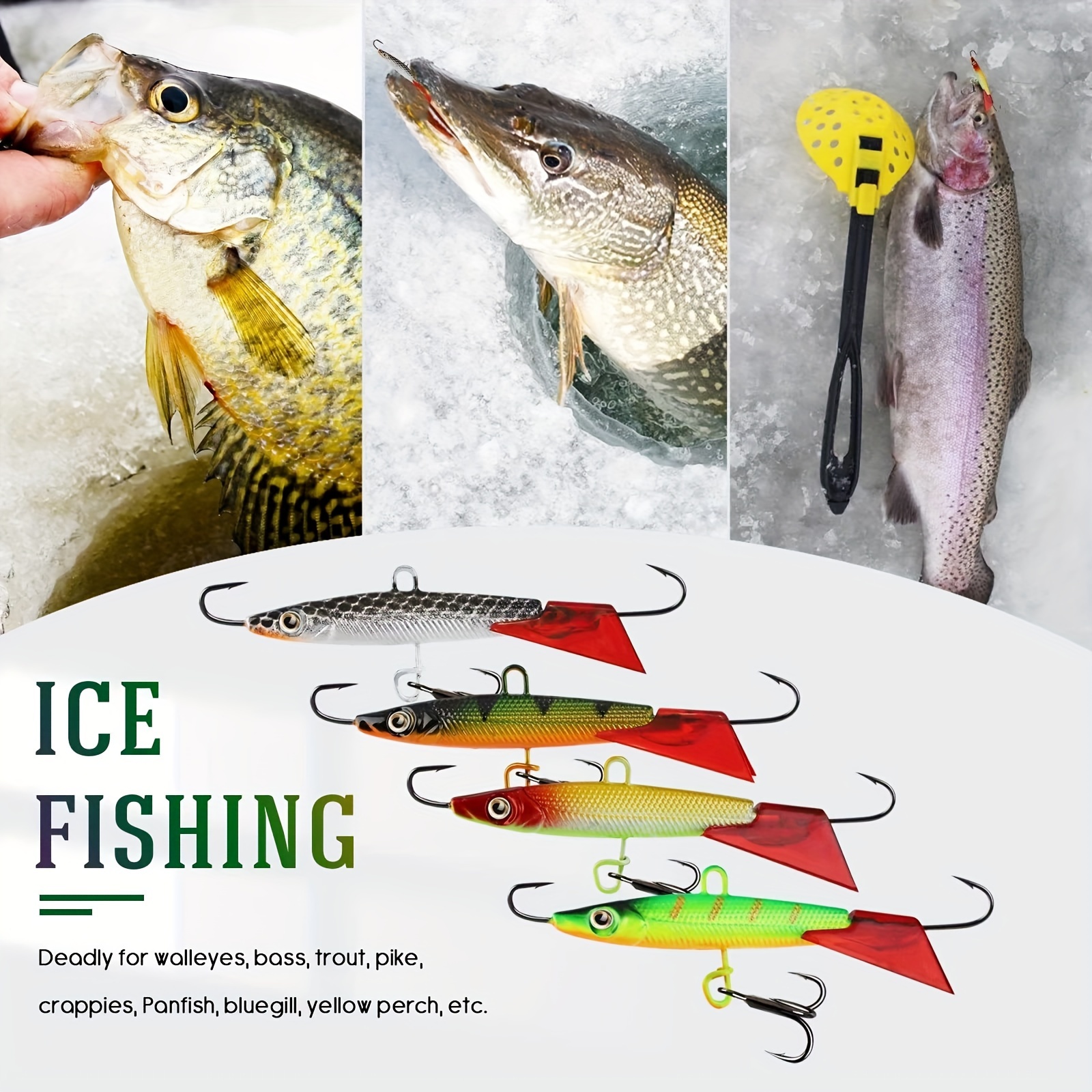 Ice Fishing Jigs Ice Fishing Lure Panfish Crappie - Temu