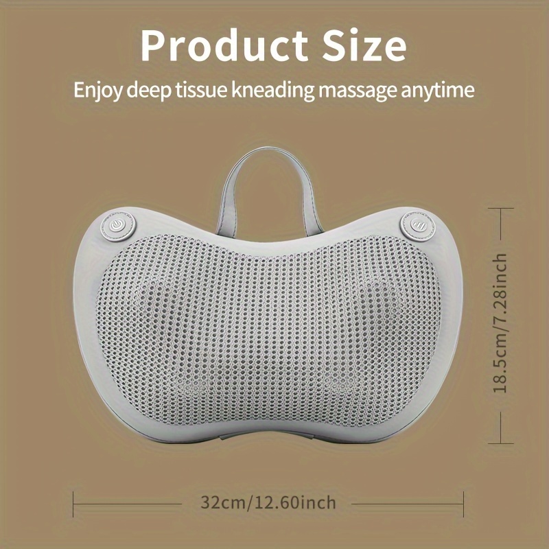 Back And Neck Massager With Heat, 3d Deep Tissue Shiatsu Massage Pillow For  Chair, Car And Muscle Massage On Whole Body, Shoulders, Calf, Foot, Legs,  Arms (cordless) - Temu