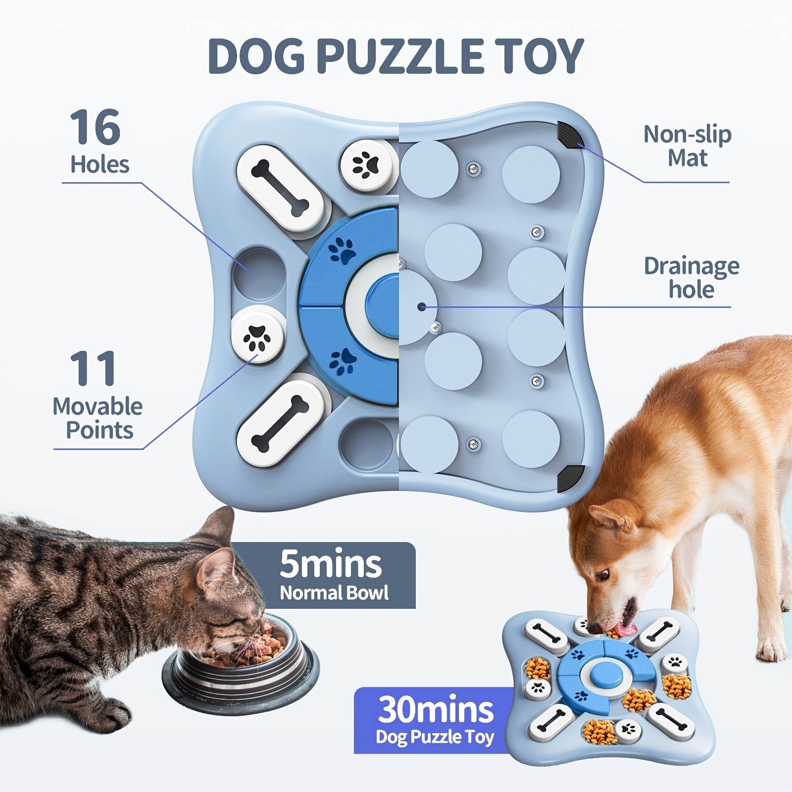 1pc Gioco Puzzle Per Animali Domestici Ciotola Per Alimentazione Lenta Per  Cane E Gatto, Giocattolo Interattivo Per Cani Per L'Addestramento Con Premi  - Temu Italy