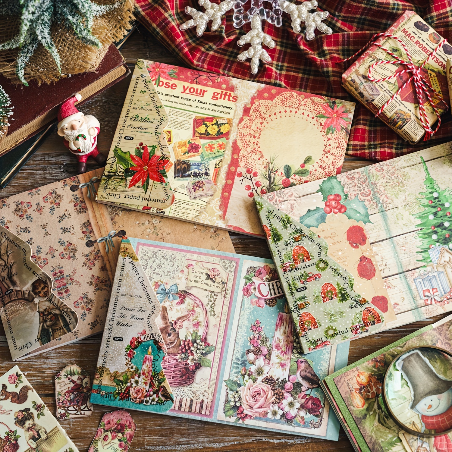 Diy Handmade Vintage Christmas Sorting Paper Materials - Temu