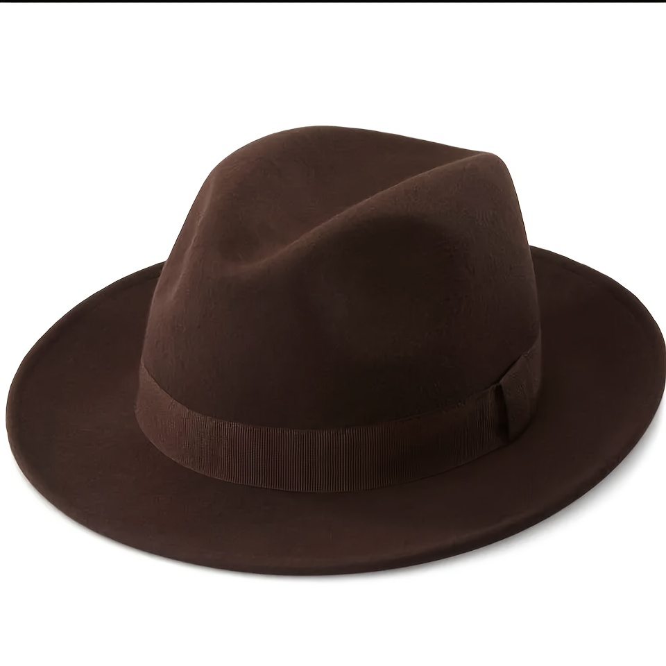 100% Wool Felt Top Hat for Men Women British Wind In Europe and