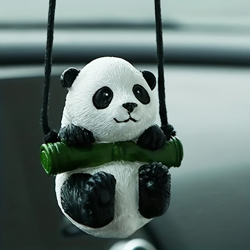 Schaukel Panda Auto Anhänger,Auto Rückspiegel Anhänger,Autospiegel
