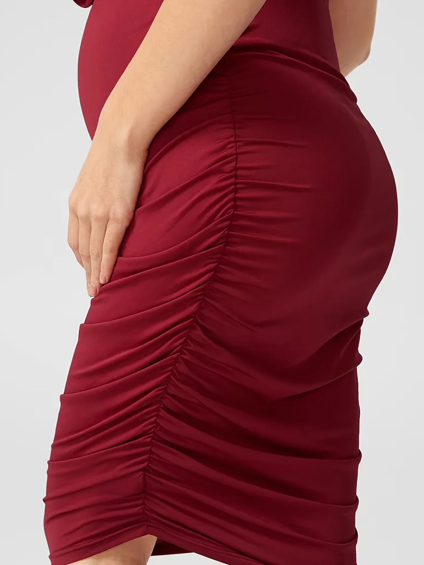 Women's Maternity Casual Short Sleeve Knotted Dress for Summer Nursing