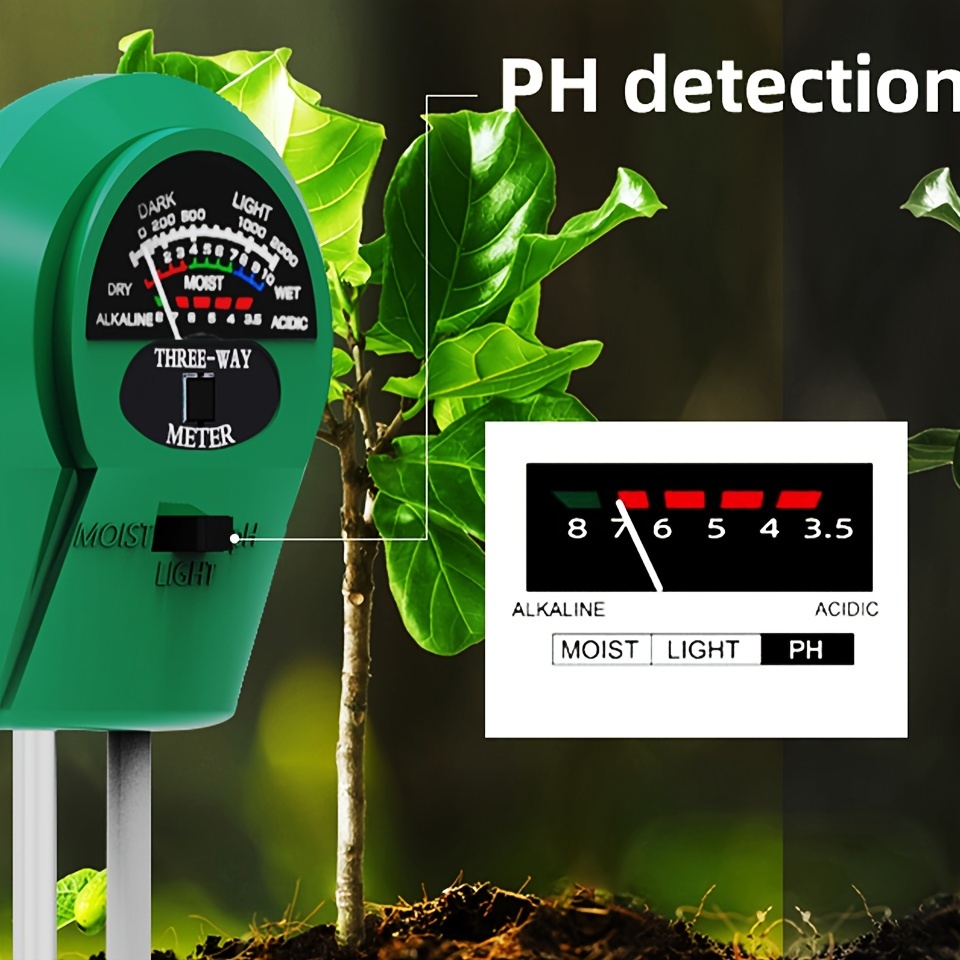 Garden Plant Testing 3 in 1 Soil PH Tester Water Moisture Hygrometer Meter  Tool