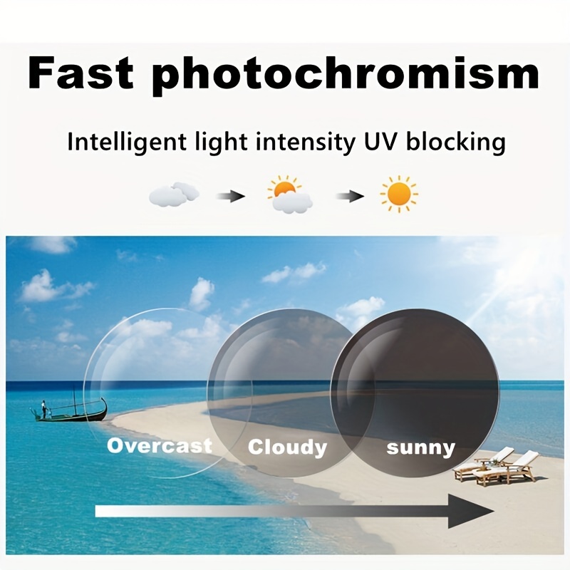 Foldable Multifocal Photochromic Reading Glasses Men UV400 Sun Glasses