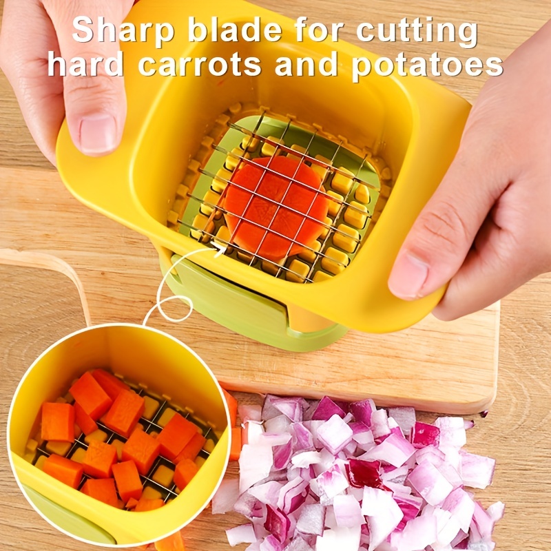 SHCKE Multi-function Onion Chopper Stainless Steel Vegetable Chopper Manual  Chopper for Shredding Vegetables Onions Garlic Press 