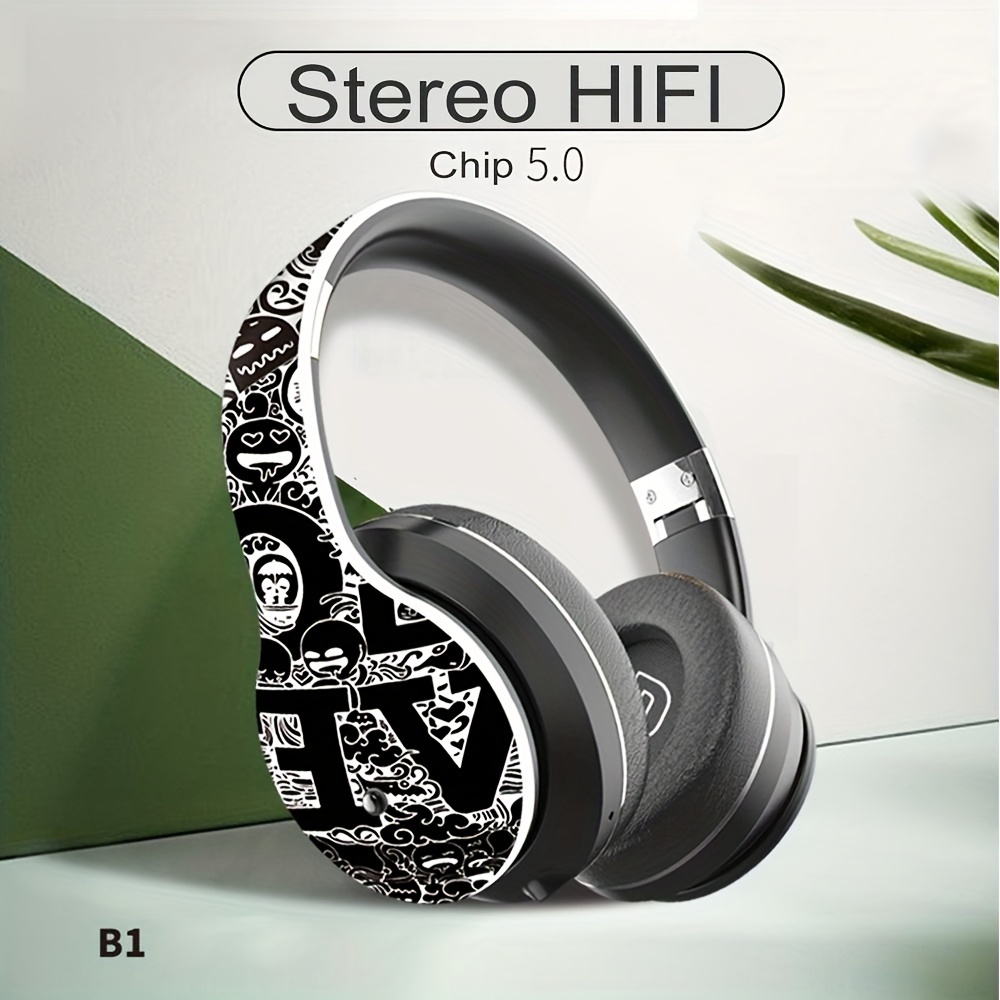 Auriculares Bluetooth brillantes, auriculares inalámbricos con Graffiti,  reducción de ruido, súper HiFi, graves profundos, regalo de Navidad -  AliExpress