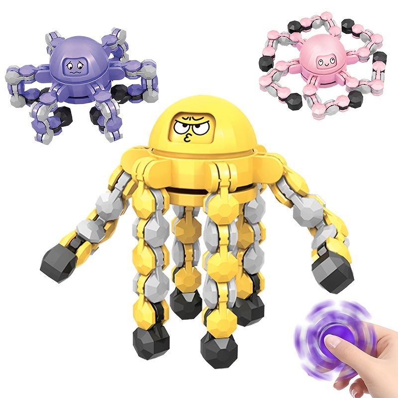 Kids DIY Deformable Stress Relief Toy Fingertip Spin Top Fidget Spinner  Transformable Creative Chain Mechanical Gyro Robot Toy - Realistic Reborn  Dolls for Sale