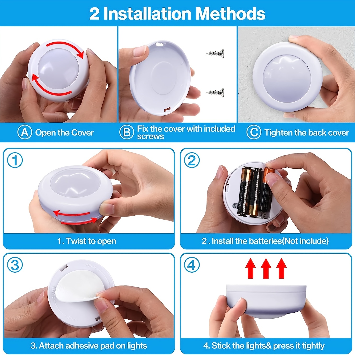 Mini LED Lights Smart Wireless Remote Control Dimmable Night Light
