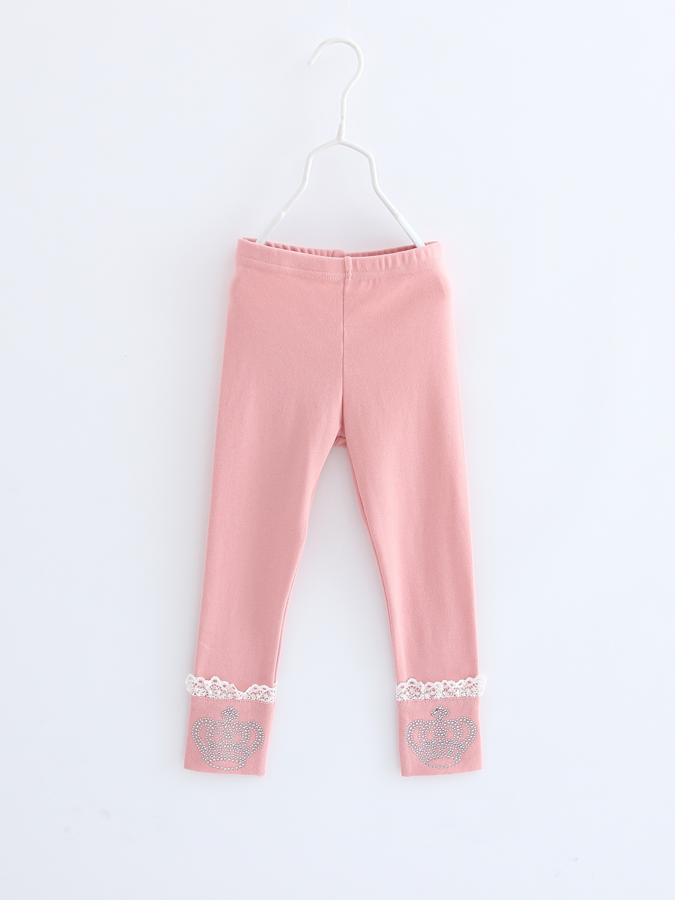 Baby Girl Pale Pink Lace Leggings