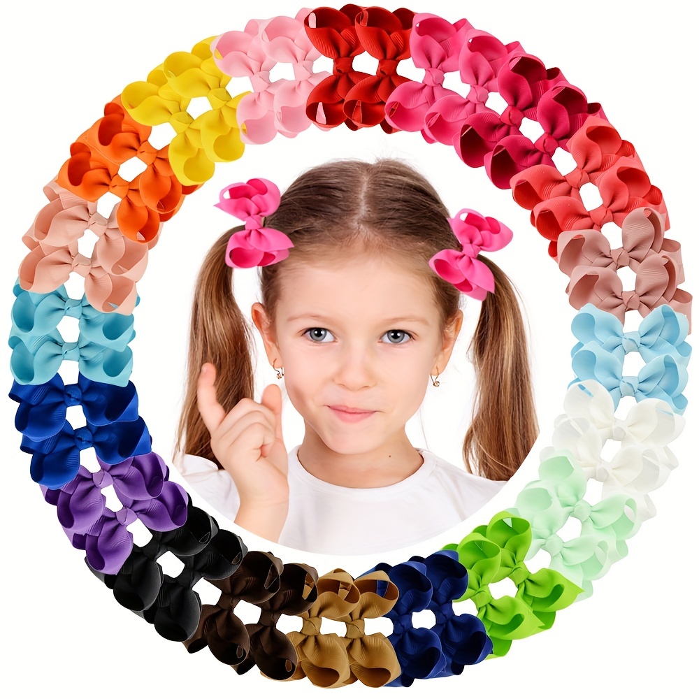 

40pcs Girls Teen Cute Bowknot Random Color Hair Clip Hair Pin Hair Accessories For Gift Holiday Party