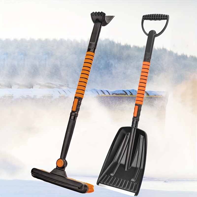 VALSEEL Multifunctional Car Snow Sweeping Brush Winter Snow Removal Tool  Snow Scraping Board Deicing Shovel Cleaning Supplies 