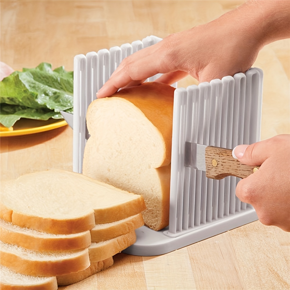 NEW Nature Bamboo Bread Slicer For Homemade Bread Foladable & Compact Toast  Cutting Board Guide Adjustable 3 Thickness Cutter - AliExpress