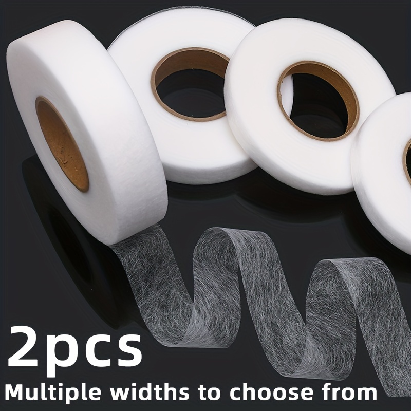 1pcs White Apparel Double Sided Non Woven Interlining Long Fusible  Interlining Hot Melt Double Sided Adhesive Adhesive Fabric Clothes Iron Hem  Tape Interlining Diy Sewing Accessories 2362 Inches, High-quality &  Affordable