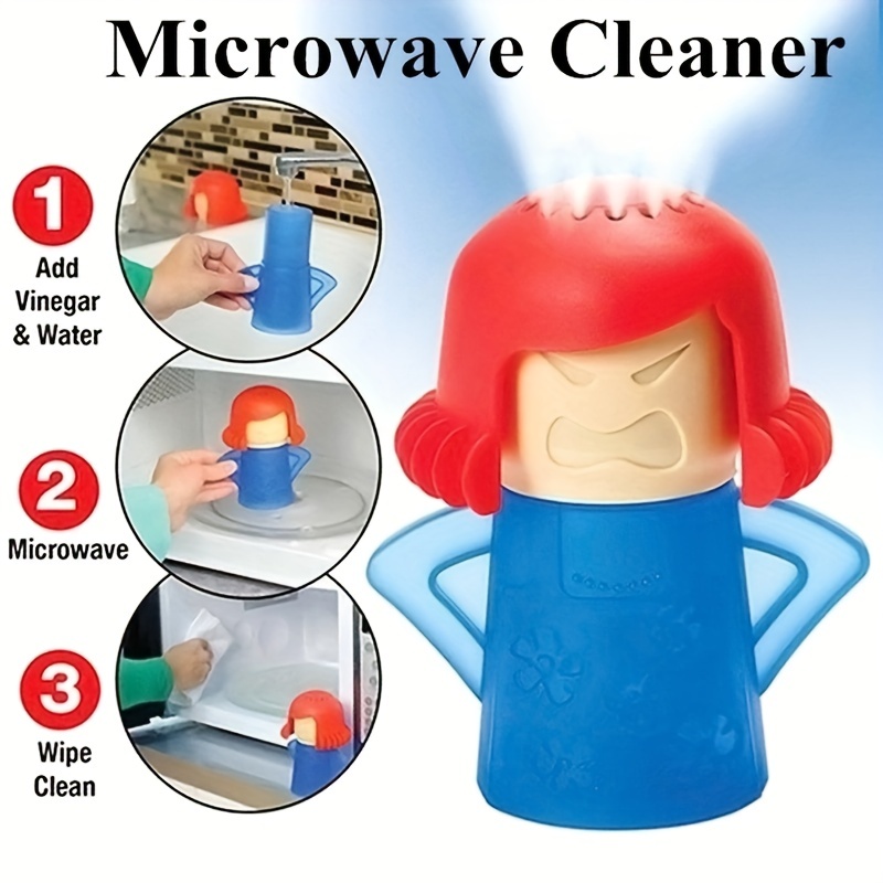 2 Pack Microwave Cleaner Steam Angry-mama Easily Cleans the Crud In  Minutes. Microwave Oven Cleaner Steam for Home or Office Kitchens (Purple  and blue) 