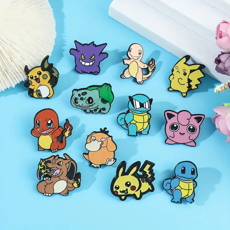 Takara Tomy Cartoon Pikachu Brooch Cute Psyduck - Temu